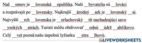 Diktát - vlastné podstatné mená