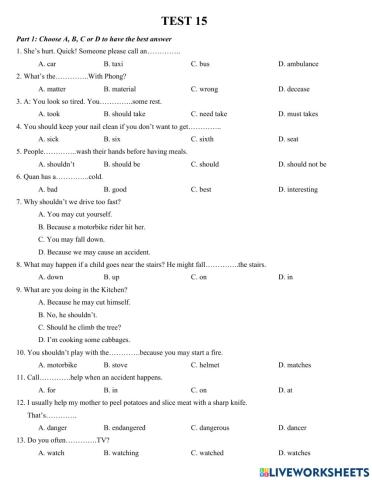 Lớp 5- trắc nghiệm tổng hợp