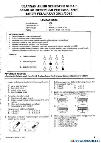 Pas 2 fisika kelas 9
