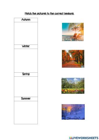 Seasons drag and drop