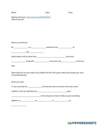 Inferences (lesson)