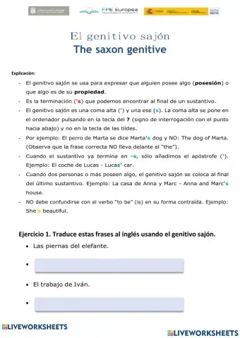 El genitivo sajon