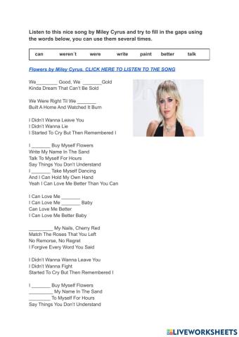 Listening with were and verbs