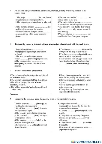 Crime, Passive & Causative