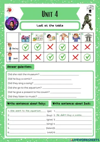 6th grade. Unit 4. Sheet 5. Richmond