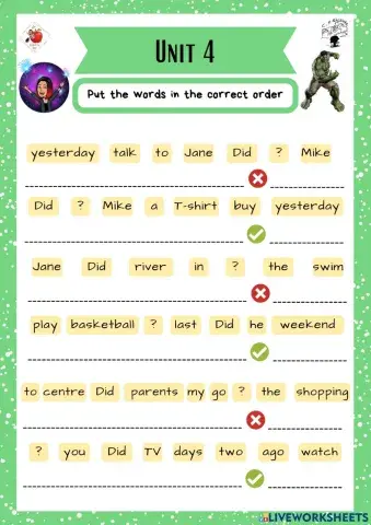 6th grade. Unit 4. Sheet 6. Richmond