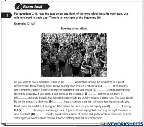 Reading & Use of English - Part 2