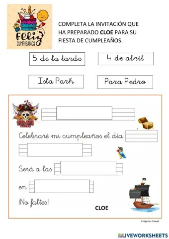 Invitación cumpleaños