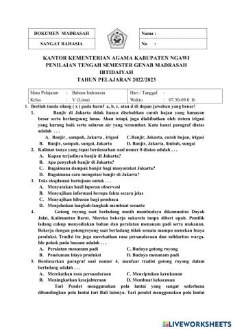 Pts bahasa indonesia tp 2022-2023