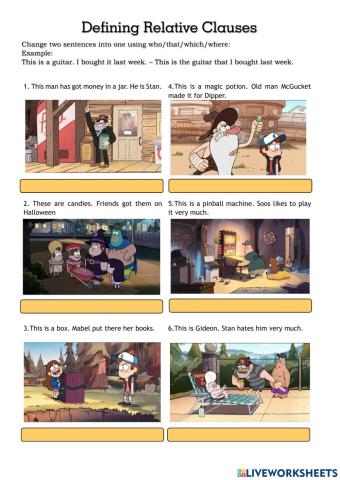 Defining relative clauses