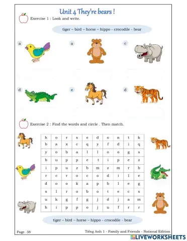 FF1. Unit 4 They're bears