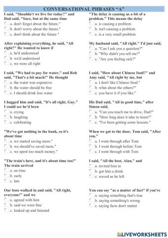 Conversational expressions