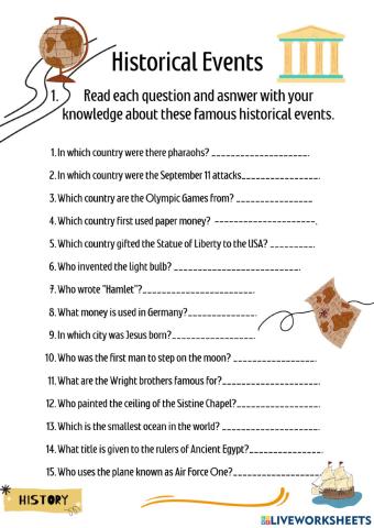 Historical Events Quiz