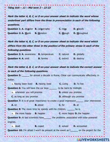 E11 - Mid term 2 - PTNK - 22-23