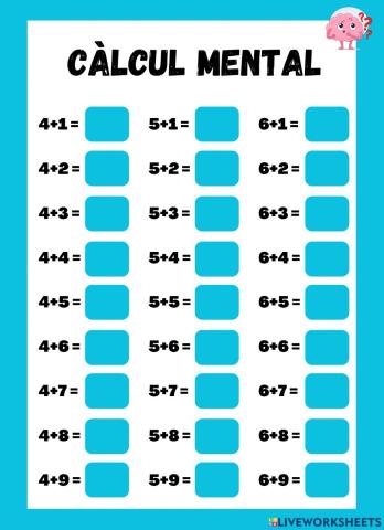 Calcul mental-2- SUMES FÀCILS