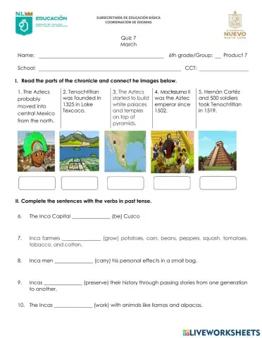 6th Grade March Exam 2023