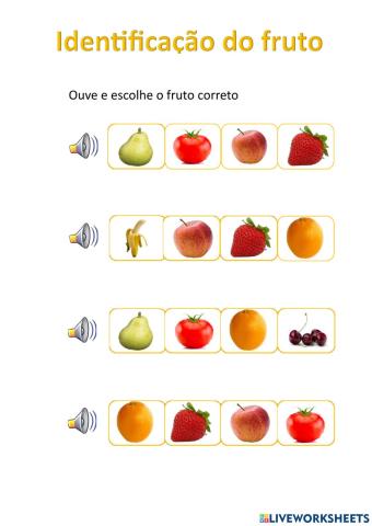 Identificação do fruto