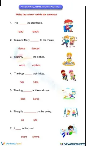 Singular and Plural Verbs