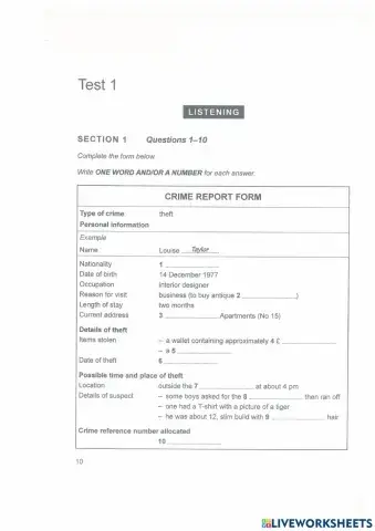 Ielts cambridge 14 - listening test 1