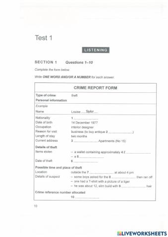 Ielts cambridge 14 - listening test 1