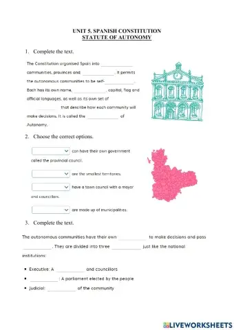 5.3 Spanish Constitution. Statute of Autonomy