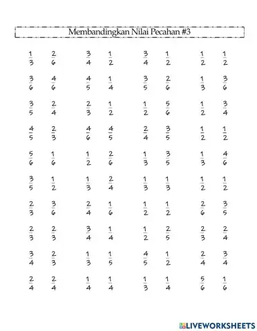 Membandingkan Nilai Pecahan-3