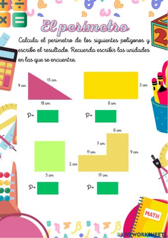 Área y perímetro de figuras geométricas