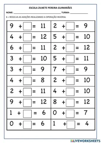 Adição e Subtração