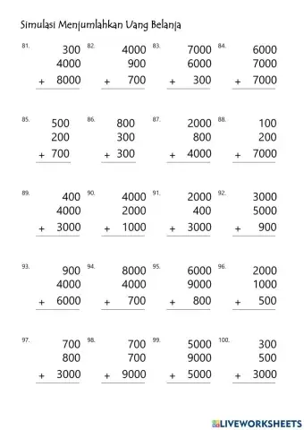 Simulasi Menjumlah Uang Belanja-5