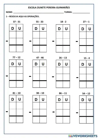 Adição e Subtração