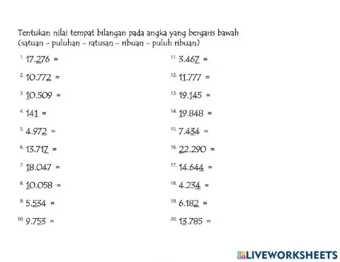 Nilai Tempat Bilangan-1