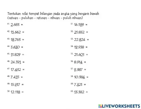 Nilai Tempat Bilangan-3