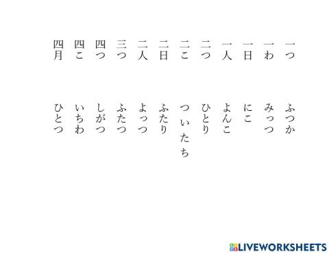 Level I Kanji