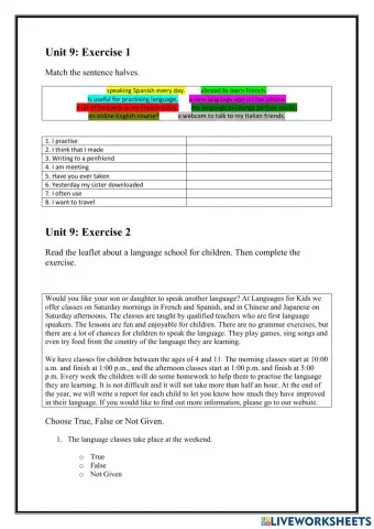 Mindset 0 unit 9 reading