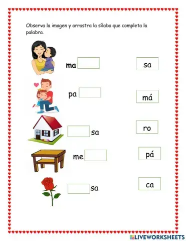 Palabras de vocabulario