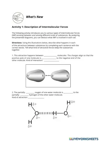 Identifying Types of Intermolecular Forces