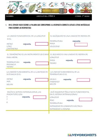 MAGNITUDES 1° MEDIO