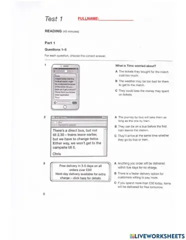 B1 authentic 2 reading 1