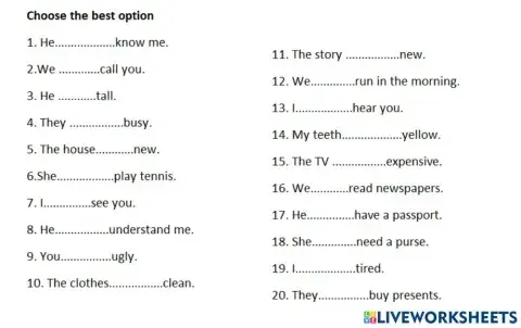 Negatives with don'-doesn't, 'm not, isn't, aren't