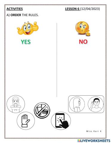 Online classroom rules