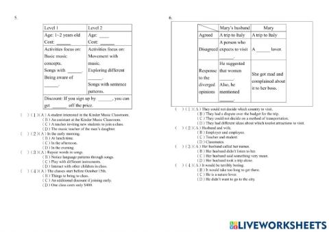 Listening Exercise (20): 5-6