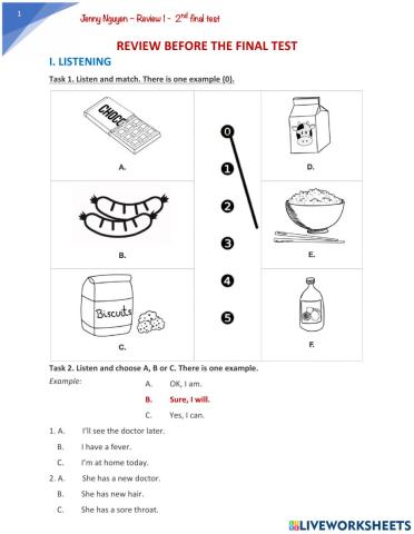 Grade 5-Review 1-Before the final test