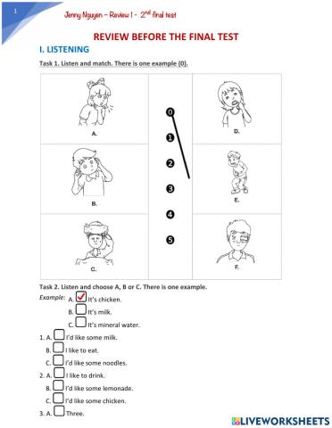 Grade 5-Review 2-Final test