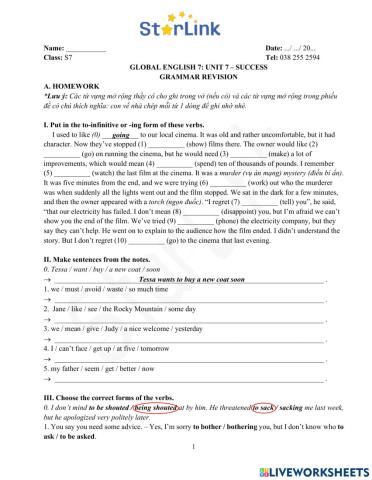 Viet Teacher-S7-Week 32-U7-Gram Revision