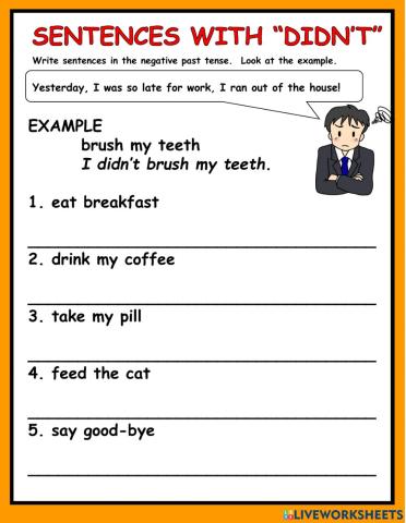 Sentences with -didn't-