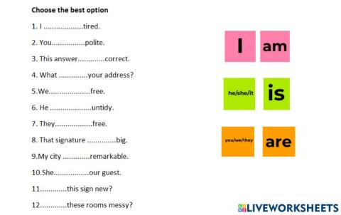 Am, is, are (fawlty towers)