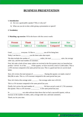 Business presentation - B1
