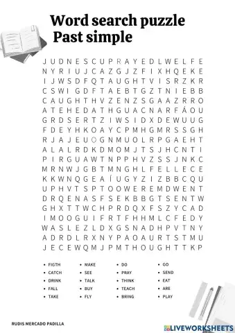 Word seach past simple