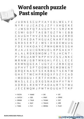Word seach past simple