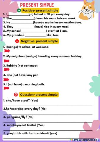 Present simple- structure 2